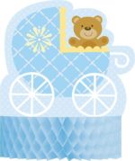 Teddy Bear Blue Honeycomb Centre Piece