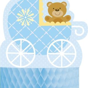 Teddy Bear Blue Honeycomb Centre Piece