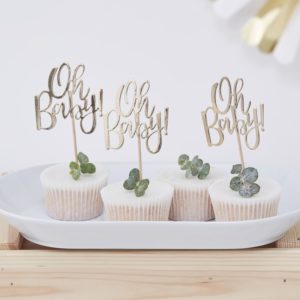 'Oh Baby' Cupcake Toppers