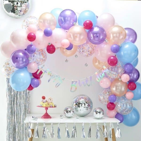 pastel balloon arch