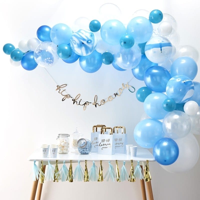 blue balloon arch