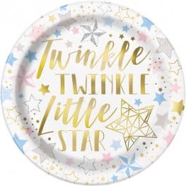 Twinkle Twinkle Little Star Paper Plates 8pk