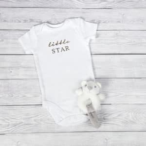 Cotton Baby Grow And Rattle Set