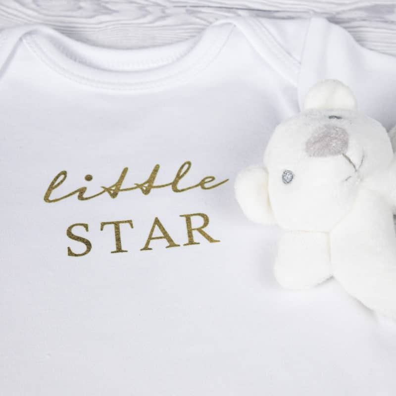 Cotton Baby Grow And Rattle Set