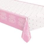 Pink Hearts Baby Shower Table Cloth
